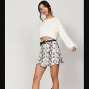 Tobi Snake Skin Mini Skirt M
